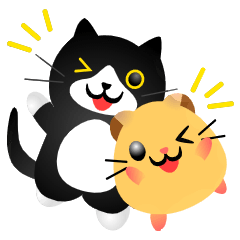 Cat and hamster stickers