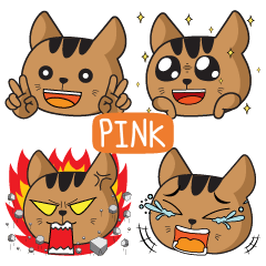 PINK Emojeecatdy e