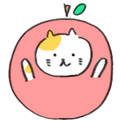 apple cat stamp