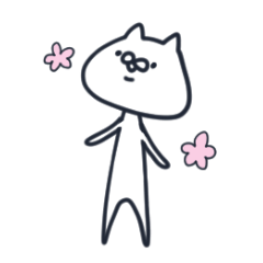 Daily useable white cat stickers