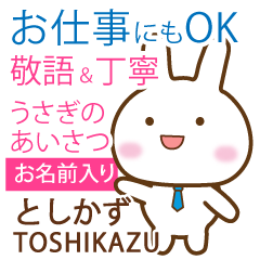 TOSHIKAZU: Rabbit.Polite greetings