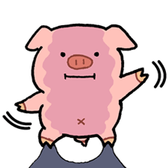 Selfishness pig Sticker ver.02