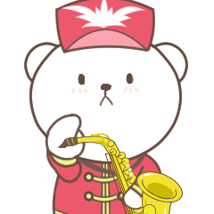 cute animals saxophone player sticker