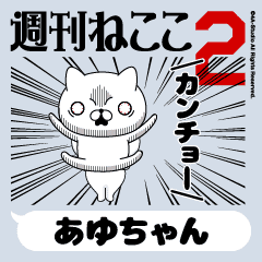 Move "AYU-CHAN" name sticker 2