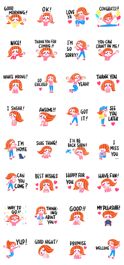 Line クリエイターズスタンプ 英語スタンプ 使いやすい