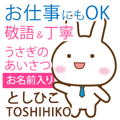 TOSHIHIKO: Rabbit.Polite greetings