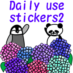 Penguin&Panda's daily use stickers2(EN)