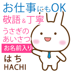 HACHI: Rabbit.Polite greetings