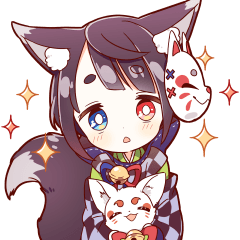 HAKOIRI KITSUNE DANSHI sticker