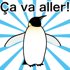 Dandy penguin in French