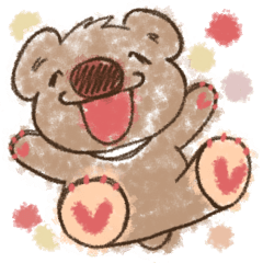 Bear's cub So-chan. Usual Sticker.