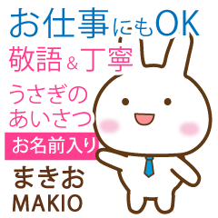 MAKIO: Rabbit.Polite greetings