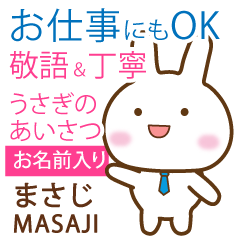 MASAJI: Rabbit.Polite greetings