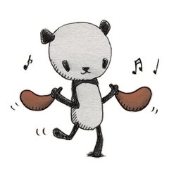 Kaminko-Panda Sticker