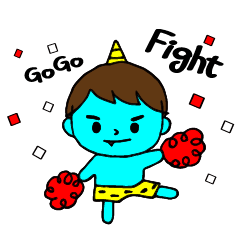 The cute little ogre Sticker