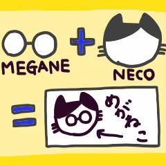 CAT with glasses on the corner