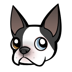 Boston Terrier Dog Harlock