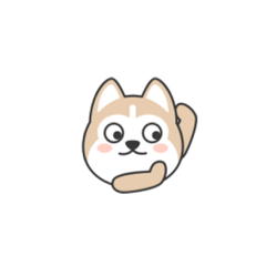 Naughty husky emoji