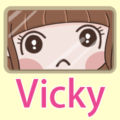女孩姓名貼-(Vicky)專用