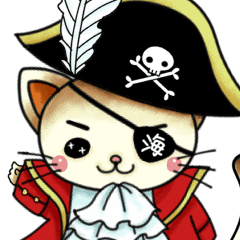 Pirate cat Sticker