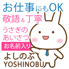 YOSHINOBU: Rabbit.Polite greetings