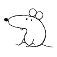 Daydreaming white mouse