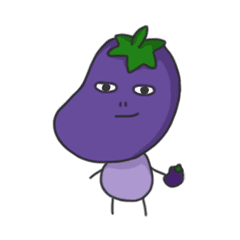 eggplant boy sticker