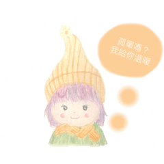 插畫風小女孩