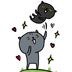 グレーねこ クロねこ Line スタンプ Line Store グレーねこ クロねこ Line スタンプ Line Store