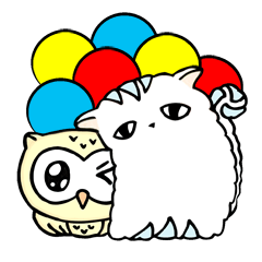 Cute Owl Meowtoyin & Cat Maomi