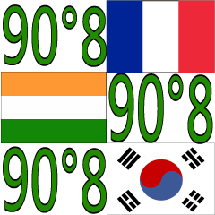 90°8-India-Korea-Prancis