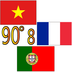 90°8-Portugal-Vietnam-Prancis