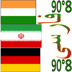 90°8-이란(페르시아)-인도-독일