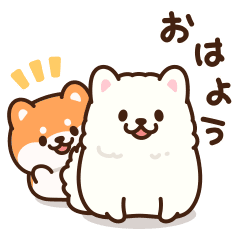 Samoyed and Shiba Inu moving stickers – Stickers LINE | LINE STORE
