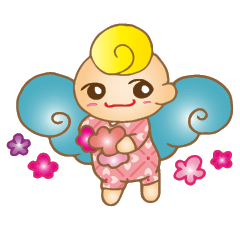 greeting sticker of angel