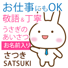 SATSUKI: Rabbit.Polite greetings – LINE stickers | LINE STORE