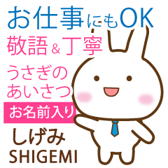 SHIGEMI: Rabbit.Polite greetings