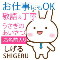 SHIGERU: Rabbit.Polite greetings