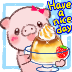 Enjoy the summer, cute micro pig!
