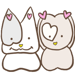 Kawaii stickers of PURU friends