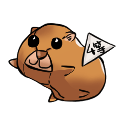 Exciting capybara sticker