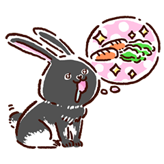 usamp - Black Rabbit Sticker