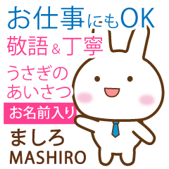 MASHIRO: Rabbit.Polite greetings