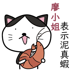 This cat pick up a gun. (Ms.Liao)