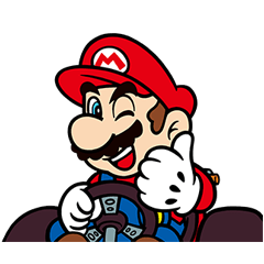 Stiker Mario Kart GO! GO!