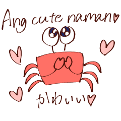 Crab Crabies,Tagalog & Japanese Sticker