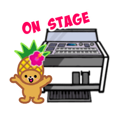 Hawaiian Bear and Electric organ Sticker