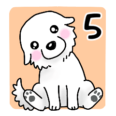大きな白い犬 ピレネー犬5 共感 Line スタンプ Line Store