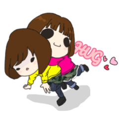 姉妹ちゃんスタンプ(英語)