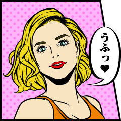 American Comic Style Sticker (for Woman)